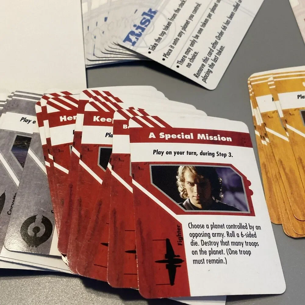 2005 Star Wars Risk Clone War Board Game Replacement Cards Only